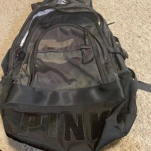 Pink camo student backpack